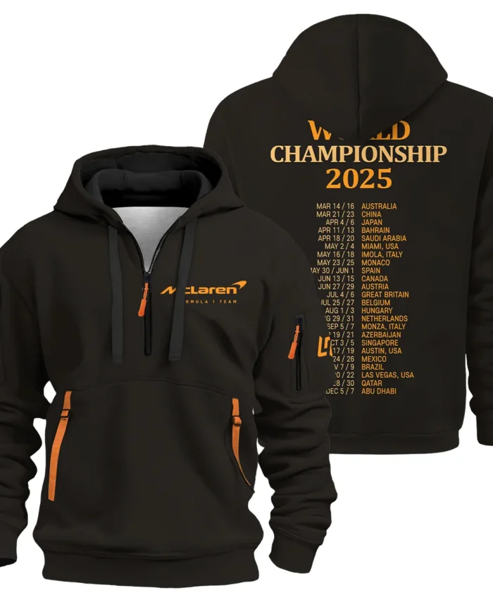 World Championship 2025 Lando Norris McLaren F1 Team Hoodie Half Zip BLNRWDCA7HDF