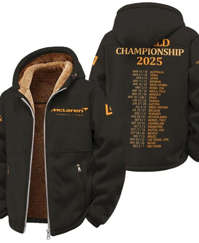 World Championship 2025 Lando Norris McLaren F1 Team Winter Fleece Jacket BLNRWDCA7WFJ