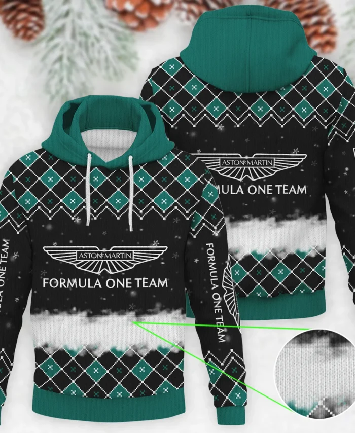 X-Mas Aston Martin Formula 1 - Knitted Hoodie BLVAF12209250A3AM