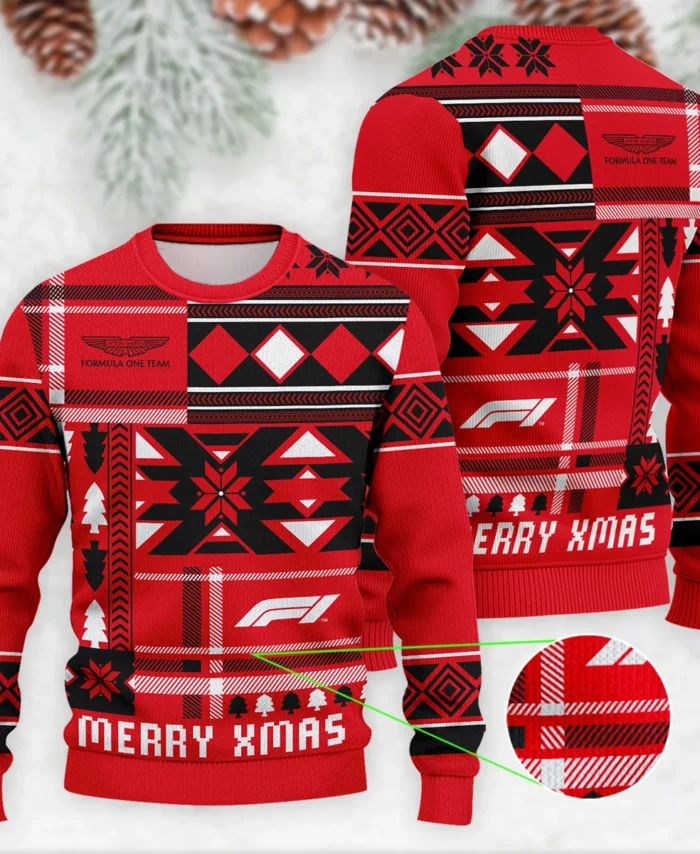 X-Mas Edition Aston Martin Formula 1 - Ugly Sweater BLVAF1220925A10AM