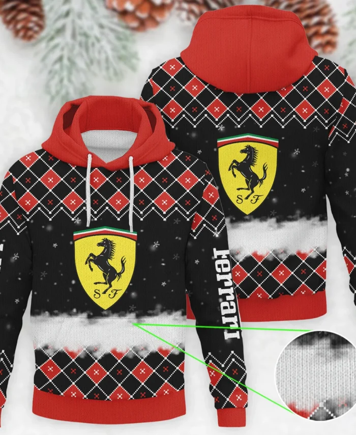 X-Mas Ferrari Formula 1 - Knitted Hoodie BLVAF12209250A3FRR
