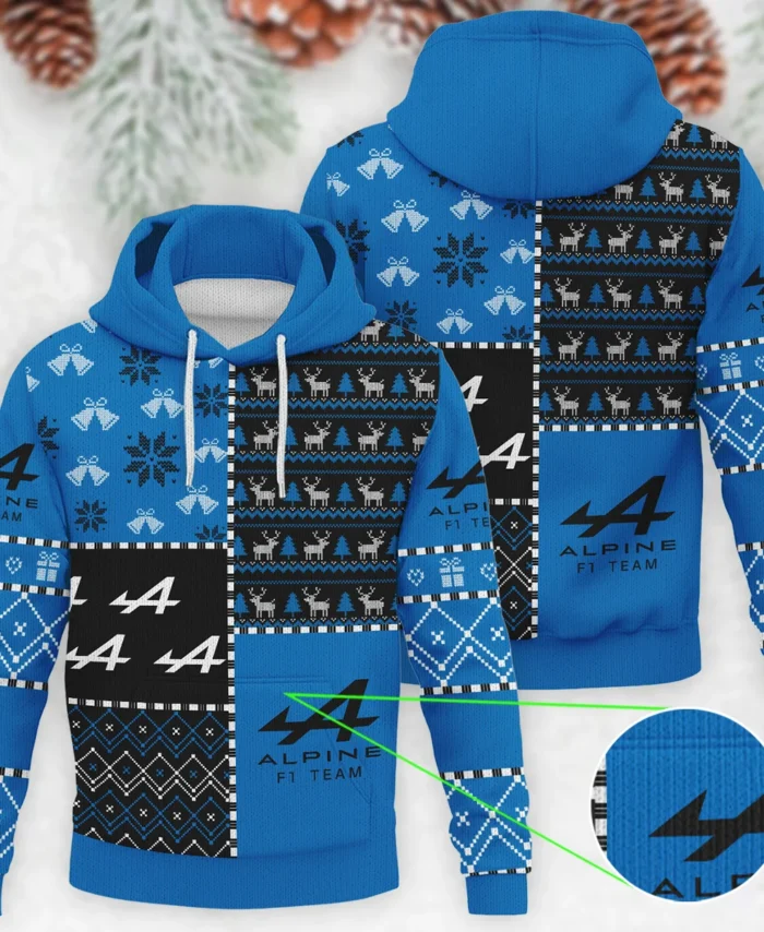 X-Mas Pattern Alpine Formula 1 - Knitted Hoodie BLVAF12209250A2ALP