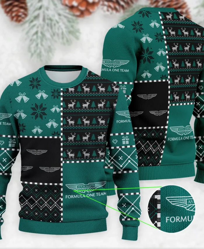 X-Mas Pattern Aston Martin Formula 1 - Ugly Sweater BLVAF1220925A2AM