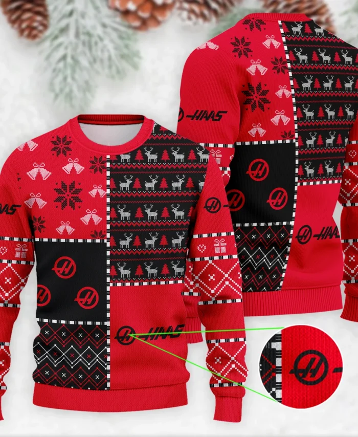 X-Mas Pattern Haas Formula 1 - Ugly Sweater BLVAF1220925A2HAAS