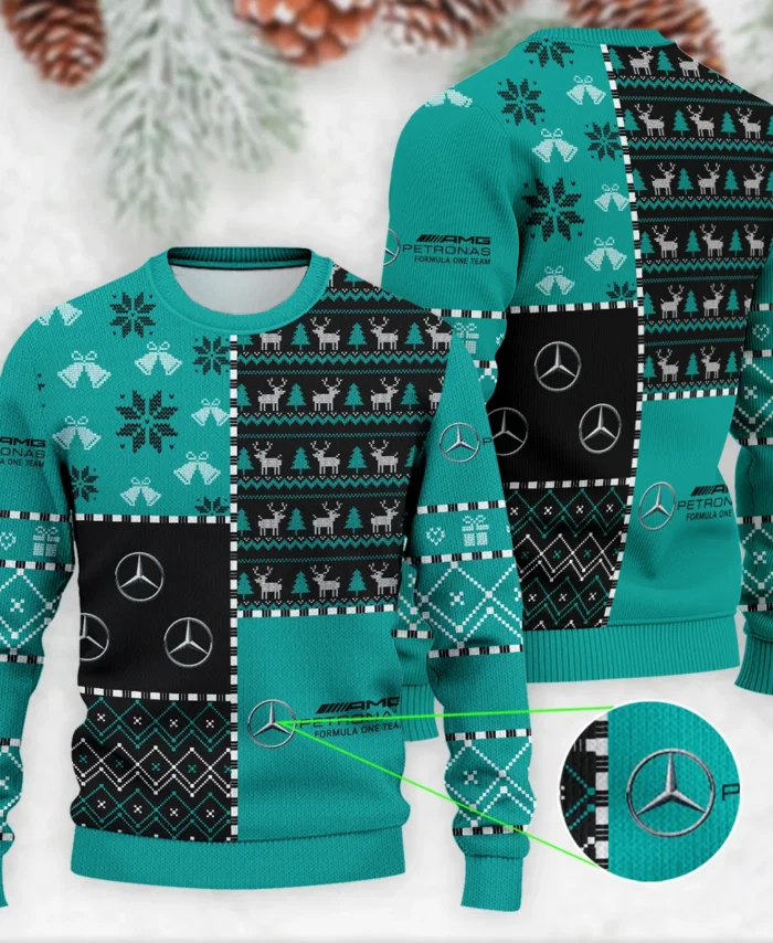 X-Mas Pattern Mercedes Formula 1 - Ugly Sweater BLVAF1220925A2MER