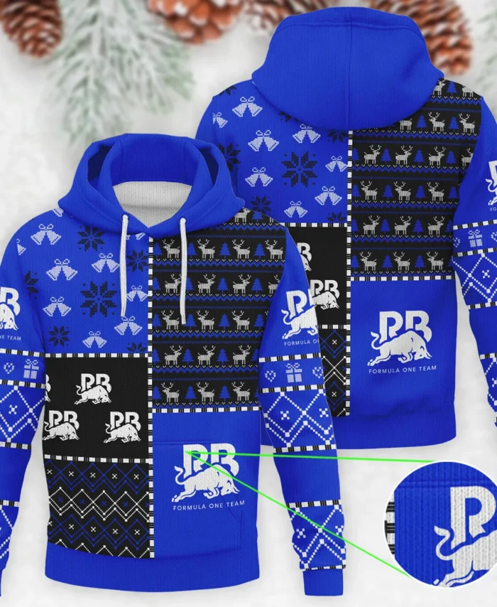 X-Mas Pattern Racing Bulls Formula 1 - Knitted Hoodie BLVAF12209250A2RAC