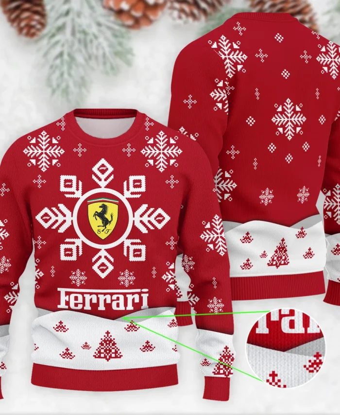 Xmas Pattern Ferrari Formula 1 - Ugly Sweater BLVAF1220925A26FRR