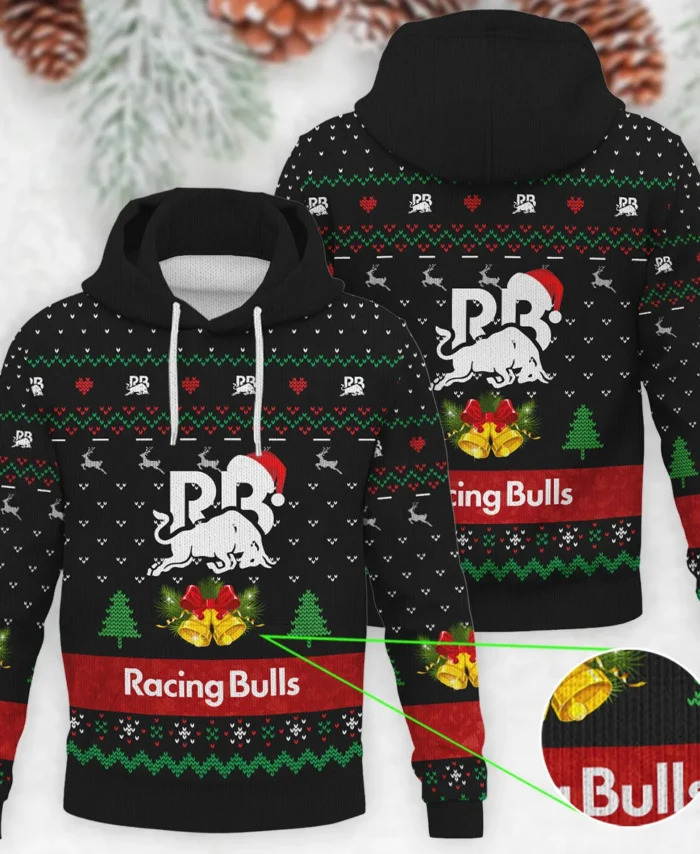 Xmas Pattern Racing Bulls Formula 1 - Knitted Hoodie BLVAF12209250A29RAC