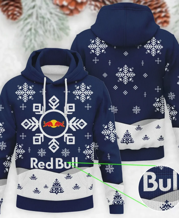 Xmas Pattern Red Bull Racing Formula 1 - Knitted Hoodie BLVAF12209250A26RBR
