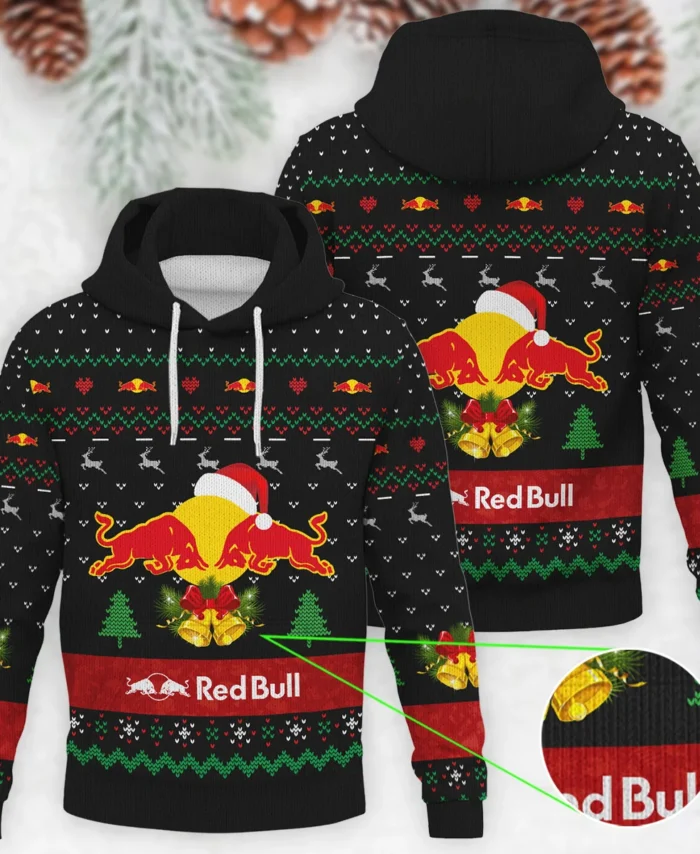Xmas Pattern Red Bull Racing Formula 1 - Knitted Hoodie BLVAF12209250A29RBR