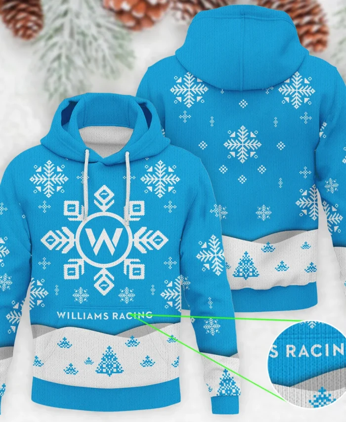Xmas Pattern Williams Formula 1 - Knitted Hoodie BLVAF12209250A26WIL